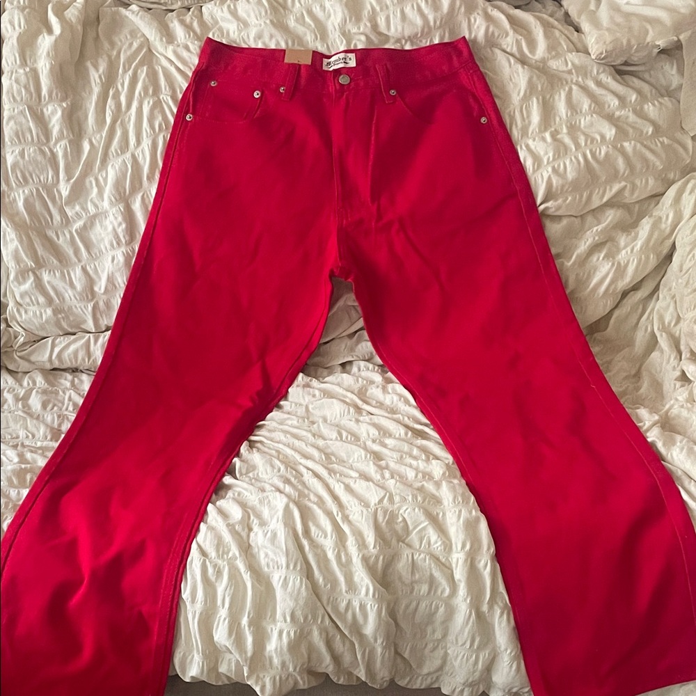 Red Bootcut Jeans
